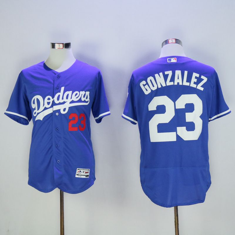 Men Los Angeles Dodgers #23 Gonzalez Blue Elite MLB Jerseys->los angeles dodgers->MLB Jersey